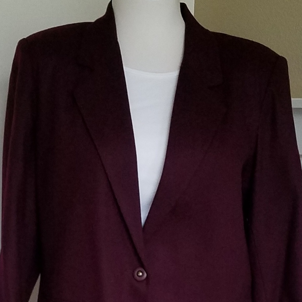 Wine Wool Blazer
